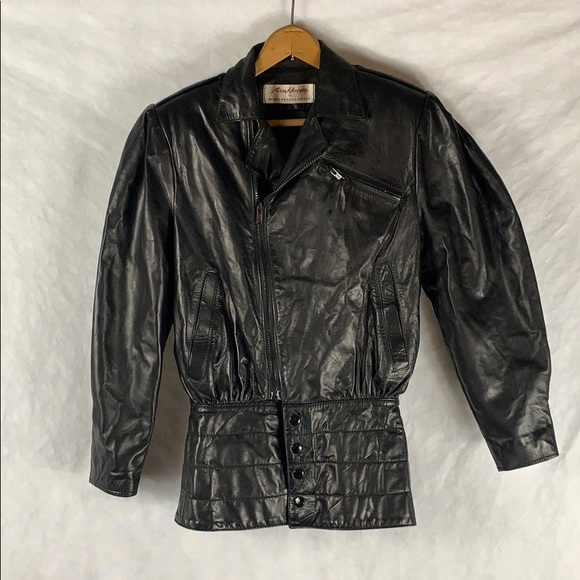 Alicia Herrera North Beach Leather Taupe Jacket - Picture 1 of 8